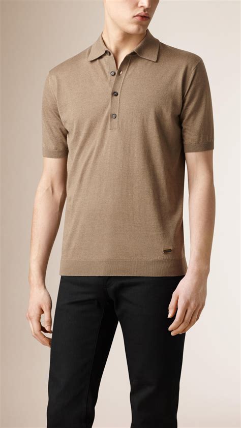 dies burberry make stretch knit polos|best silk knit polo shirts.